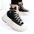CONVERSE, SNEAKERS BLACK RUN STAR LEGACY CX PLATFORM GOLD CHAIN