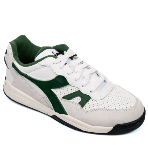Diadora, sneakers white green 501.179583