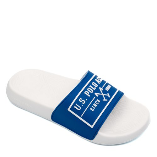 U.s. polo assn, papuci white navy patrick