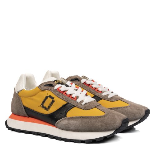 Mono way, pantofi sport galbeni piele naturala intoarsa rider