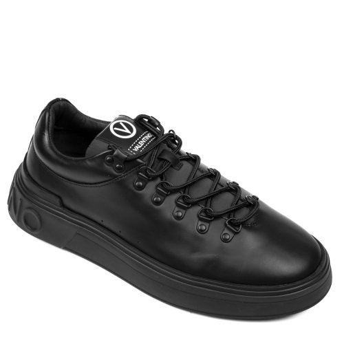 Valentino, pantofi sport negri piele naturala 9ve2r2106
