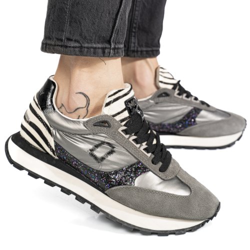 Mono way, pantofi sport grey piele naturala intoarsa rider-43w