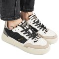 MONO WAY, PANTOFI SPORT WHITE BLACK PIELE NATURALA INTOARSA BAMGO-52W