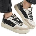 MONO WAY, PANTOFI SPORT WHITE BLACK PIELE NATURALA INTOARSA BAMGO-52W