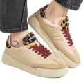 MONO WAY, PANTOFI SPORT BEIGE PIELE NATURALA INTOARSA JIHA-58W