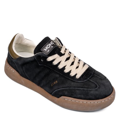Mono way, pantofi sport negri piele naturala intoarsa jiha