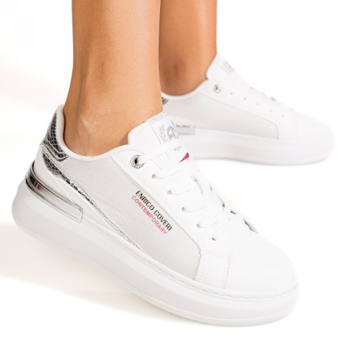 Enrico coveri, pantofi sport white ejw616d20