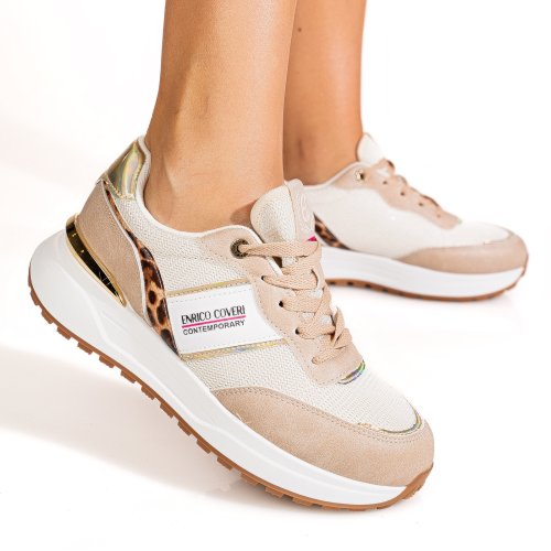 Enrico coveri, pantofi sport beige ejw616d30