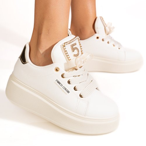Enrico coveri, pantofi sport beige ejw616d45