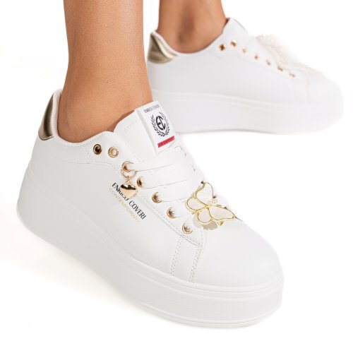 Enrico coveri, pantofi sport white ejw616d40