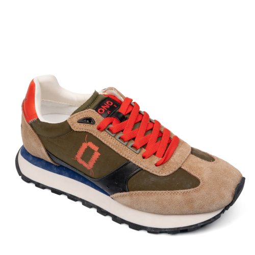 Mono way, pantofi sport khaki piele naturala intoarsa rider 38