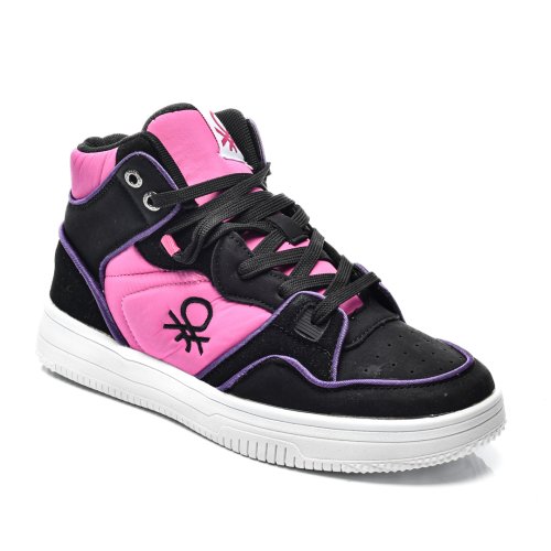 Beneton, pantofi sport black purple btw227600