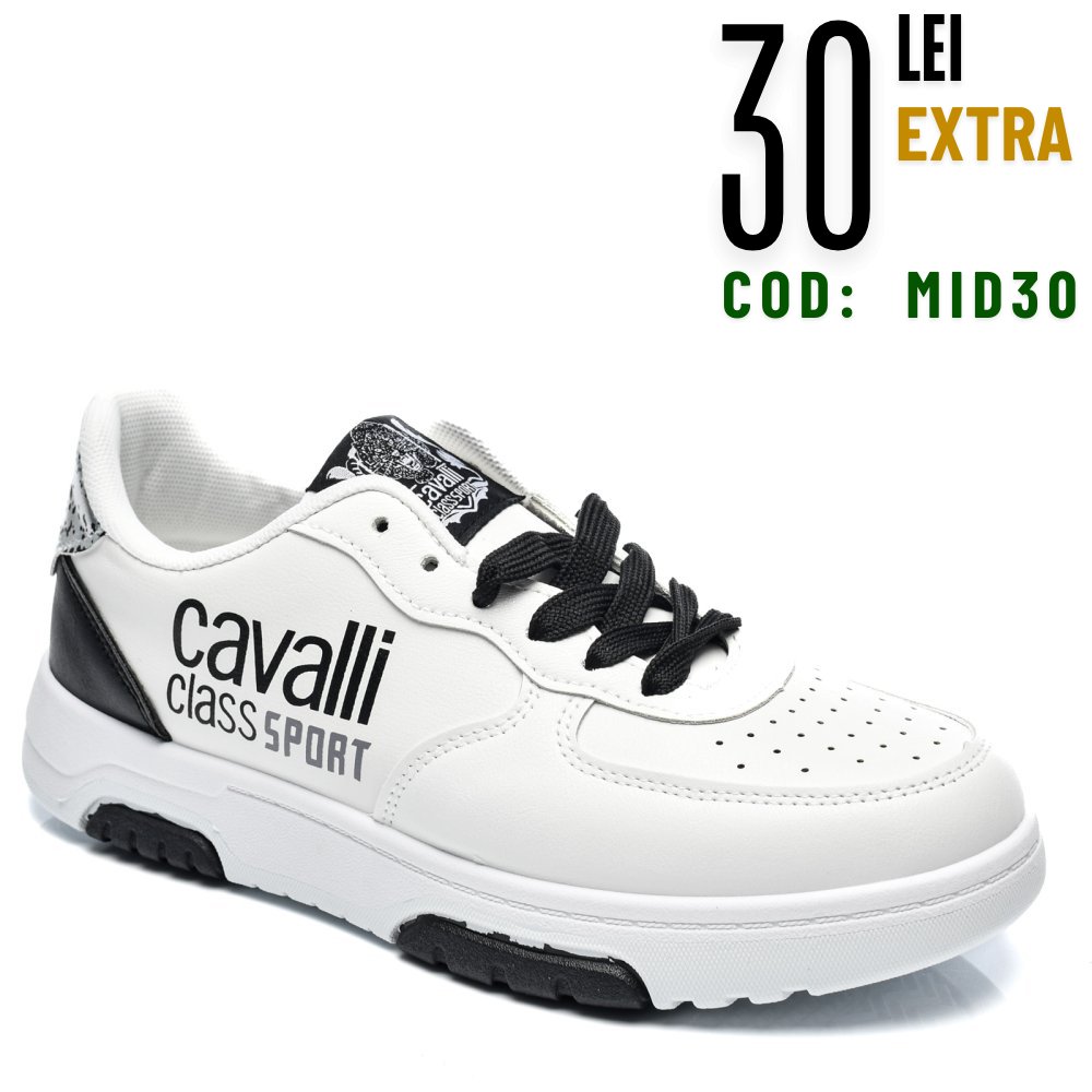 CAVALLI CLASS, PANTOFI SPORT WHITE S23-S00CW8632