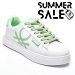Beneton, pantofi sport white green btw314606